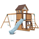 Lifespan Kids Swing Sets & Playsets Meer Brook Play Centre with Pastel Blue Slide - Lifespan Kids 9347166086327 LKPC-MEERB-PB Buy: Meer Brook Play Centre with Pastel Blue Slide - Lifespan Kids Happy Active Kids Australia