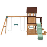 Lifespan Kids Swing Sets & Playsets Meer Brook Play Centre with Pastel Green Slide - Lifespan Kids 9347166086334 LKPC-MEERB-PG Buy online: Meer Brook Play Centre with Pastel Green Slide - Lifespan Kids Happy Active Kids Australia