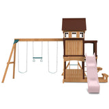 Lifespan Kids Swing Sets & Playsets Meer Brook Play Centre with Pastel Pink Slide - Lifespan Kids 9347166086341 LKPC-MEERB-PP Buy: Meer Brook Play Centre with Pastel Pink Slide - Lifespan Kids Happy Active Kids Australia