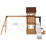 Lifespan Kids Swing Sets & Playsets Meer Brook Play Centre with White Slide - Lifespan Kids 9347166086358 LKPC-MEERB-PW Buy online: Meer Brook Play Centre with White Slide - Lifespan Kids Happy Active Kids Australia