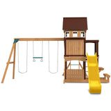 Lifespan Kids Swing Sets & Playsets Meer Brook Play Centre with Yellow Slide - Lifespan Kids 9347166086365 LKPC-MEERB-YL Buy online: Meer Brook Play Centre with Yellow Slide - Lifespan Kids Happy Active Kids Australia