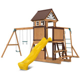 Lifespan Kids Swing Sets & Playsets Meer Brook Play Centre with Yellow Slide - Lifespan Kids 9347166086365 LKPC-MEERB-YL Buy online: Meer Brook Play Centre with Yellow Slide - Lifespan Kids Happy Active Kids Australia
