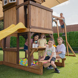 Lifespan Kids Swing Sets & Playsets Meer Brook Play Centre with Yellow Slide - Lifespan Kids 9347166086365 LKPC-MEERB-YL Buy online: Meer Brook Play Centre with Yellow Slide - Lifespan Kids Happy Active Kids Australia