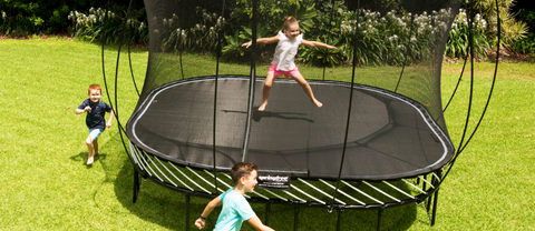 Springfree Large Square Trampoline Moving Bundle Happy Active Kids