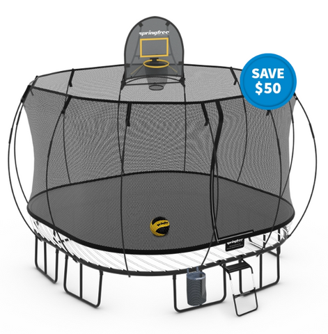 Springfree Trampoline Trampolines Springfree® Large Square Trampoline Sports Bundle (FREE SHIPPING) 182464000298 S113SPORTS Springfree® Large Square Trampoline Sports Bundle - Happy Active Kids Happy Active Kids Australia