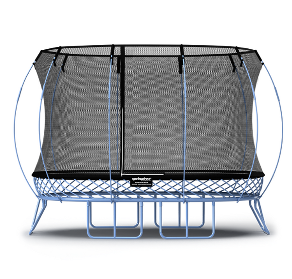 Springfree Trampoline Trampolines Springfree® Medium Oval Trampoline in Minty Blue (FREE SHIPPING) 182464000250 O77MINTYBLUE Buy online : Springfree® Medium Oval Trampoline - in minty blue Happy Active Kids Australia