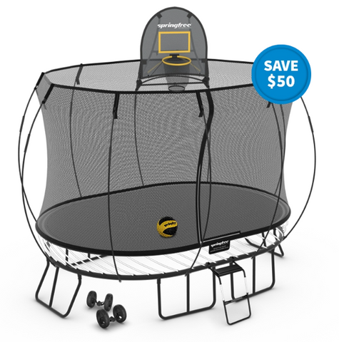 Springfree Trampoline Trampolines Springfree® Medium Oval Trampoline Moving Bundle (FREE SHIPPING) 182464000250 O77SPORTS Springfree® Medium Oval Trampoline Sports Bundle - Happy Active Kids Happy Active Kids Australia