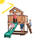 Happy Active Kids Backyard Discovery Echo Heights Cubby House with Slide - Lifespan Kids Happy Active Kids Australia