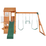 Happy Active Kids Springlake Play Centre with Swings & Green Slide - Lifespan Kids LKPC-SPRING-GRN Happy Active Kids Australia