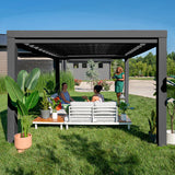 Lifespan Kids Garden Arches, Trellises, Arbors & Pergolas Backyard Discovery Trenton Steel Pergola 3m x 4.3m x 2.3m (14ft x 10ft) 752113105126 BDPE-TRE14-SET Buy online:Backyard Discovery Trenton Steel Pergola 3m x 4.3m x 2.3m  Happy Active Kids Australia