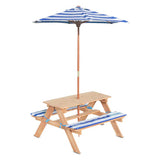 Lifespan Kids Outdoor Settings Sunset Wooden Picnic Table with Umbrella - Lifespan Kids 09347166051349 PEPICNICTABLESUNSET2 Buy online: Sunset Wooden Picnic Table with Umbrella - Lifespan Kids Happy Active Kids Australia