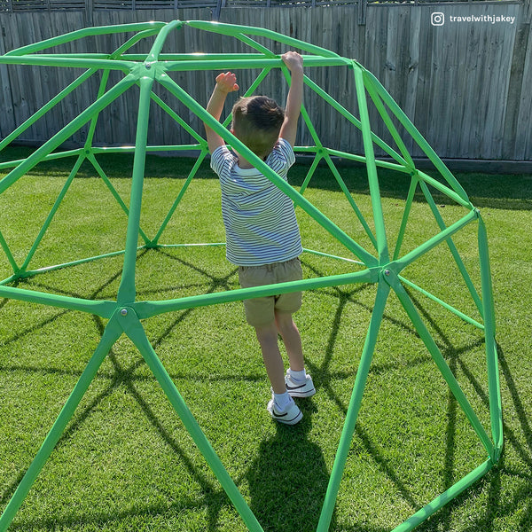 Green climbing frame top
