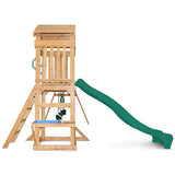 Lifespan Kids Play Centres Albert Park Wooden Play Centre with Green Slide - Lifespan Kids 9347166063434 LKPC-ALPARK-GRN Happy Active Kids Australia