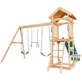 Lifespan Kids Play Centres Albert Park Wooden Play Centre with Green Slide - Lifespan Kids 9347166063434 LKPC-ALPARK-GRN Happy Active Kids Australia