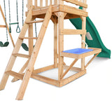 Lifespan Kids Play Centres Albert Park Wooden Play Centre with Green Slide - Lifespan Kids 9347166063434 LKPC-ALPARK-GRN Happy Active Kids Australia