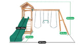 Lifespan Kids Play Centres Albert Park Wooden Play Centre with Green Slide - Lifespan Kids 9347166063434 LKPC-ALPARK-GRN Happy Active Kids Australia