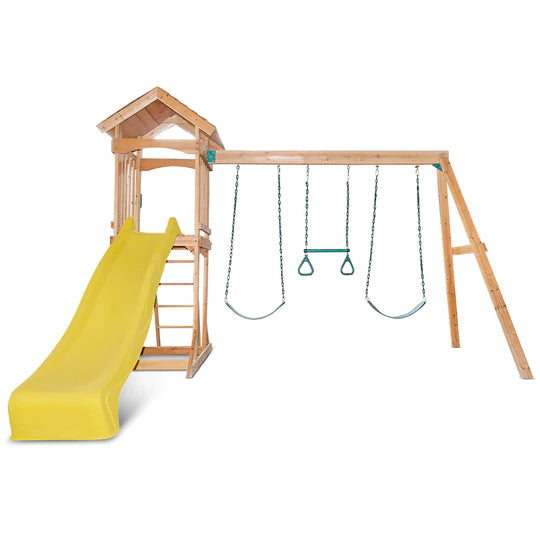 Lifespan Kids Play Centres Albert Park Wooden Play Centre with Yellow Slide - Lifespan Kids 9347166063427 LKPC-ALPARK-YEL Happy Active Kids Australia