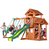 Lifespan Kids Play Centres Backyard Discovery Tanglewood Play Centre - Lifespan Kids 09347166044266 BYDTANGLEWOOD-SET Buy online: Backyard Discovery Tanglewood Wooden Cedar Play Centre  Happy Active Kids Australia