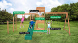 Lifespan Kids Play Centres Coburg Lake Play Centre with Monkey Bars (Green slide) - Lifespan Kids 9347166062611 LKPC-COLAKE-GRN Happy Active Kids Australia