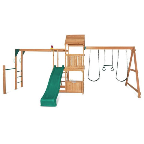 Lifespan Kids Play Centres Coburg Lake Play Centre with Monkey Bars (Green slide) - Lifespan Kids 9347166062611 LKPC-COLAKE-GRN Happy Active Kids Australia