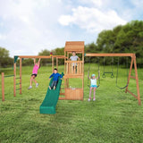 Lifespan Kids Play Centres Coburg Lake Play Centre with Monkey Bars (Green slide) - Lifespan Kids 9347166062611 LKPC-COLAKE-GRN Happy Active Kids Australia