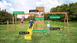 Lifespan Kids Play Centres Coburg Lake Play Centre with Monkey Bars (Yellow slide) - Lifespan Kids LKPC-COLAKE-YEL Happy Active Kids Australia