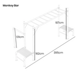 Lifespan Kids Play Centres Junior Jungle Kuranda Monkey Bars with Swing Set - Lifespan Kids - OUT OF STOCK eta early Sept (PREORDER AVAILABLE NOW) LKJJ-KURNDST Happy Active Kids Australia