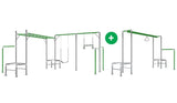 Lifespan Kids Play Centres Junior Jungle Kuranda Monkey Bars with Swing Set - Lifespan Kids - PREORDERS SOLD OUT eta 2022 LKJJ-KURNDST-B Happy Active Kids Australia