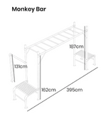 Lifespan Kids Play Centres Junior Jungle Madagascar Monkey Bars with Swing Set and Flying Fox - Lifespan Kids - OUT OF STOCK eta end Sept (PREORDER AVAILABLE NOW) LKJJ-MDGSCST Junior Jungle Madagascar Monkey Bars with Swing Set and Flying Fox  Happy Active Kids Australia