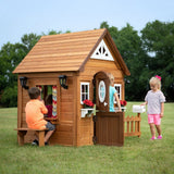 Lifespan Kids Play Houses Backyard Discovery BYD Aspen Cubby Playhouse - Lifespan Kids BYDASPEN-SET Buy online: BYD Aspen Cedar Wooden Cubby Playhouse - Happy Active Kids Happy Active Kids Australia