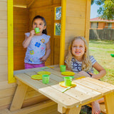 Lifespan Kids Play Houses Bandicoot Cubby House with Picnic Table and Floor - Lifespan Kids - OUT OF STOCK 09347166035639 PEBANDICOOT-SET-FULL Buy online: Bandicoot Cubby House with Picnic Table & Flooring  Happy Active Kids Australia