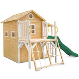 Lifespan Kids Play Houses Finley Cubby House with Green Slide - Lifespan Kids (contact us for shipping quote) LKCH-FINLEY-GRN Buy online: Finley Cubby House with Green Slide - Lifespan Kids Happy Active Kids Australia