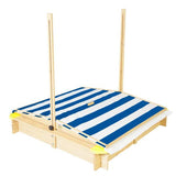 Lifespan Kids Sandpits Joey Wooden Sandpit with Blue Shade Canopy - Lifespan Kids SANDPITJOEY2 Buy online: Joey Wooden Sandpit with Blue Sun Shade Canopy  Happy Active Kids Australia