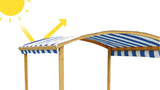 Lifespan Kids Sandpits Playfort 2 Wooden Sandpit with Blue Sun Canopy - Lifespan Kids 09347166048707 SANDPITPLAYFORT2 Buy online: Playfort 2 Wooden Sandpit with Blue Sun Canopy  Happy Active Kids Australia