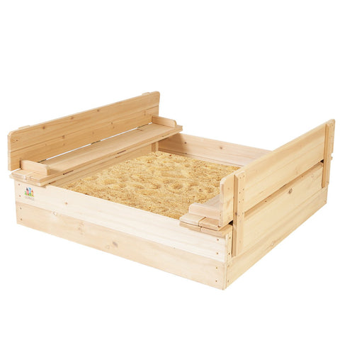 Lifespan Kids Sandpits Strongbox 2 Square Wooden Sandpit - Lifespan Kids 09347166040138 SANDPITSTRONG2 Buy online: Strongbox 2 Square Wooden Sandpit - Lifespan Kids Happy Active Kids Australia