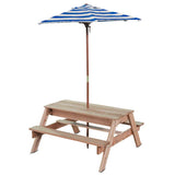 Lifespan Kids Sandpits Sunrise Sand & Water Picnic Table with Umbrella - Lifespan Kids 9347166060372 LKTB-SUNRISE-SET Buy online: Sunrise Sand & Water Picnic Table with Umbrella  Happy Active Kids Australia