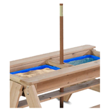 Lifespan Kids Sandpits Sunrise Sand & Water Picnic Table with Umbrella - Lifespan Kids 9347166060372 LKTB-SUNRISE-SET Buy online: Sunrise Sand & Water Picnic Table with Umbrella  Happy Active Kids Australia