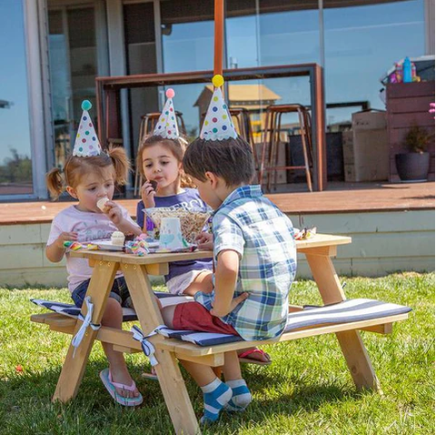 Buy online Sunrise Sand Water Picnic Table with Umbrella