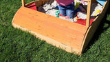 Lifespan Kids Sandpits Wooden Captain Boat Sandpit with Sun Shade Canopy - Lifespan Kids 09347166002020 SANDPITCAPTAIN Buy online: Wooden Captain Boat Sandpit with Sun Shade Canopy  Happy Active Kids Australia