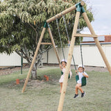 Lifespan Kids Swing Amber 3 Double Belt Wooden Swing Set - Lifespan Kids PEAMBER3-SET Buy online: Amber 3 Double Belt Wooden Swing Set - Lifespan Kids Happy Active Kids Australia