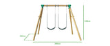 Lifespan Kids Swing Amber 3 Double Belt Wooden Swing Set - Lifespan Kids PEAMBER3-SET Buy online: Amber 3 Double Belt Wooden Swing Set - Lifespan Kids Happy Active Kids Australia