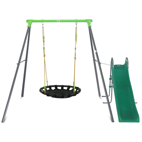 Lifespan Kids Swing Cellar Metal Nest Swing Set with Slide - Lifespan Kids 09347166051189 PECELLAR-SLIDE Buy online: Cellar Metal Nest Swing Set with Slide - Lifespan Kids Happy Active Kids Australia