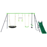 Lifespan Kids Swing Lynx 4 Station Metal Swing Set with Slide - Lifespan Kids 09347166048844 PELYNX-SLIDE Buy online: Lynx 4 Station Metal Swing Set with Slide - Lifespan Kids Happy Active Kids Australia