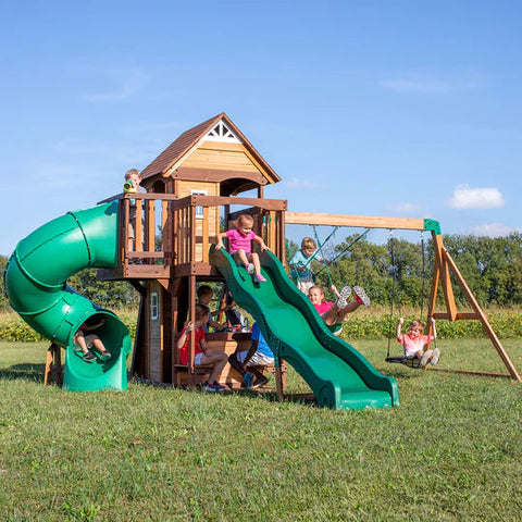 Lifespan Kids Swing Sets & Playsets Backyard Discovery Cedar Cove Play Centre - Lifespan Kids - OUT OF STOCK eta mid July (PREORDER AVAILABLE NOW) 752113001053 BDPC-CEDCOV-SET Backyard Discovery Cedar Cove Play Centre - Lifespan Kids  Happy Active Kids Australia