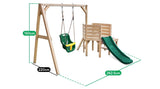 Lifespan Kids Swing Sets & Playsets Poppy Toddler Junior Wooden Play Centre with slide - Lifespan Kids (Please contact us for shipping quote) LKPC-POPPY-SET Happy Active Kids Australia