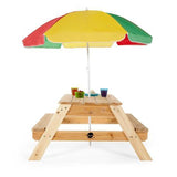 Plum Outdoor Settings Plum® Wooden Picnic Kids Table with Outdoor Umbrella 5036523040785 25075 Buy online: Plum® Wooden Kids Picnic Table with Umbrella -AUS delivery Happy Active Kids Australia