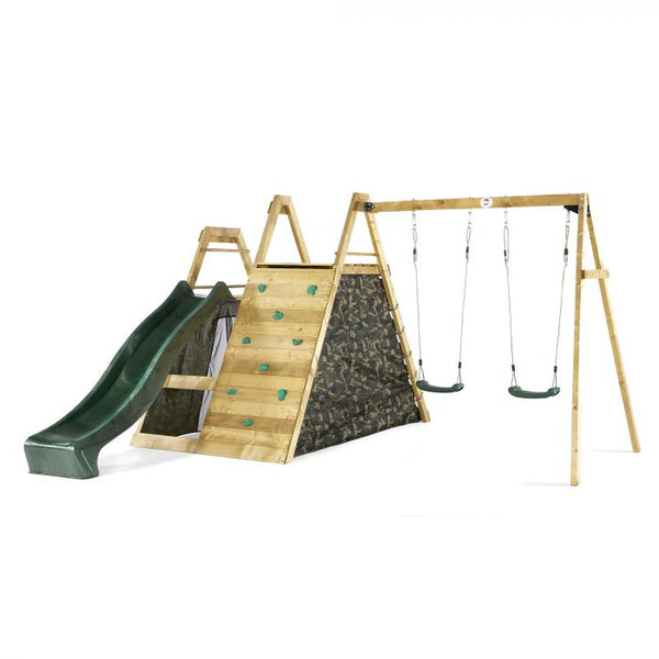 Plum Play Centres Plum® Climbing Pyramid Wooden Swing Set Play Centre with slide and swing set 5036523048255 27400A Buy online: Plum® Climbing Pyramid Wooden Play Centre with Swing Set Happy Active Kids Australia