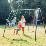 Plum Swing Plum® Premium Metal Double Swing & Glider with Water Mist - OUT OF STOCK eta TBA 5036523059695 27611 Buy online: Plum® Premium Metal Double Swing & Glider with Water Mist  Happy Active Kids Australia