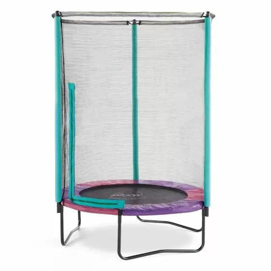 Plum Trampolines Plum® 4.5ft Junior trampoline & enclosure - reversible blue/green & pink/purple 5036523081078 30200 Plum® 4.5ft Junior trampoline & enclosure - reversible blue and pink Happy Active Kids Australia