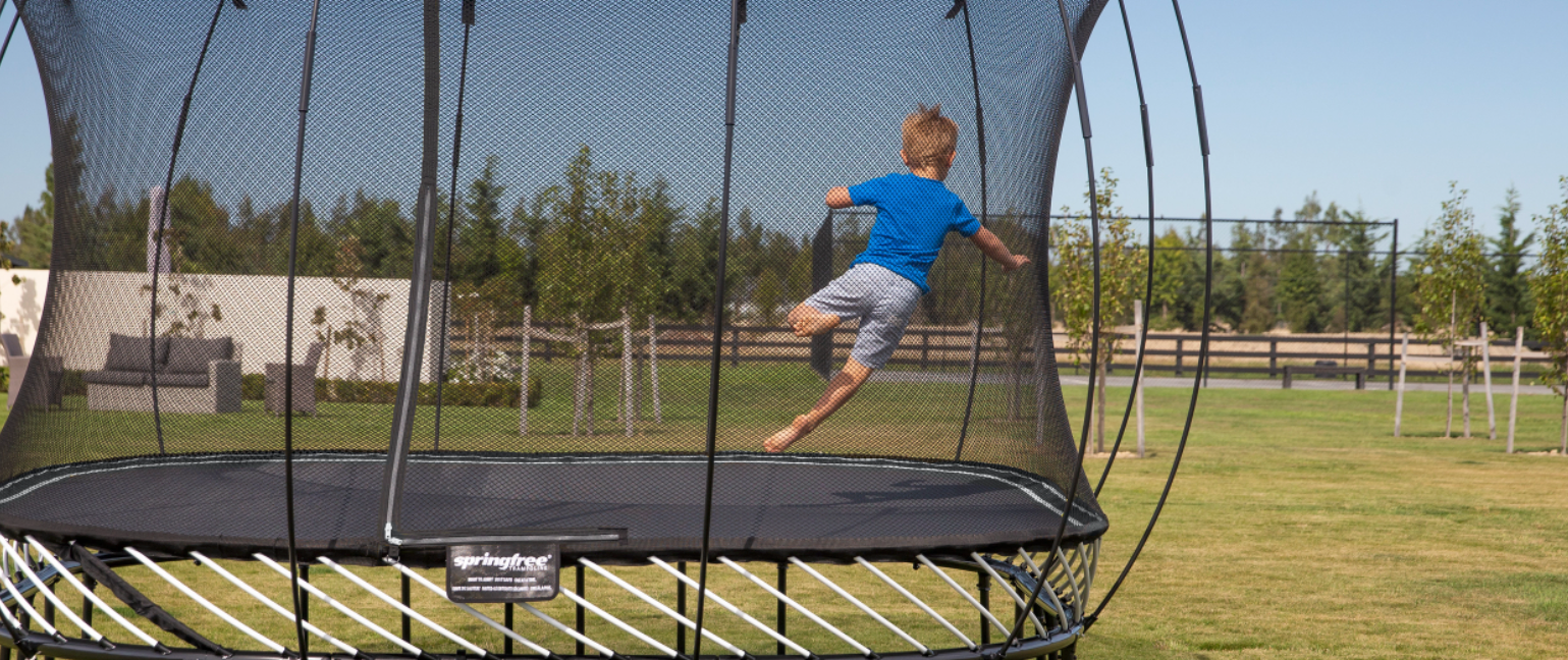 Buy online Springfree Large Square Trampoline Happy Active Kids